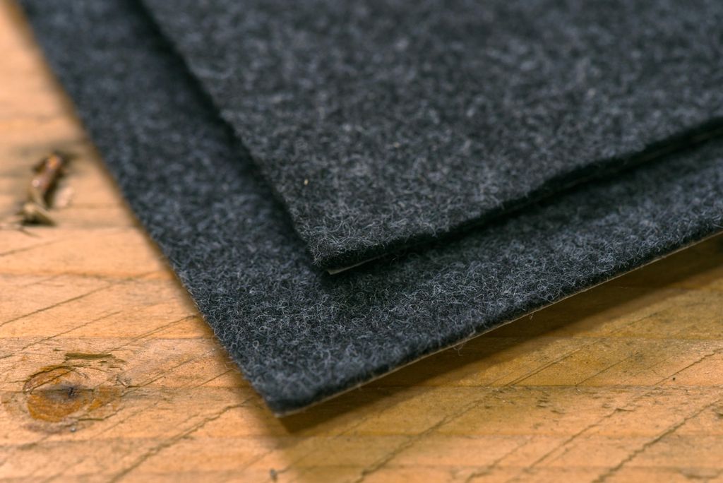 Tapis en feutre VANUE pour camping-car, GRIS FONCÉ, autocollant, épaisseur 2,5 mm, 1 m, largeur 1,2 m.